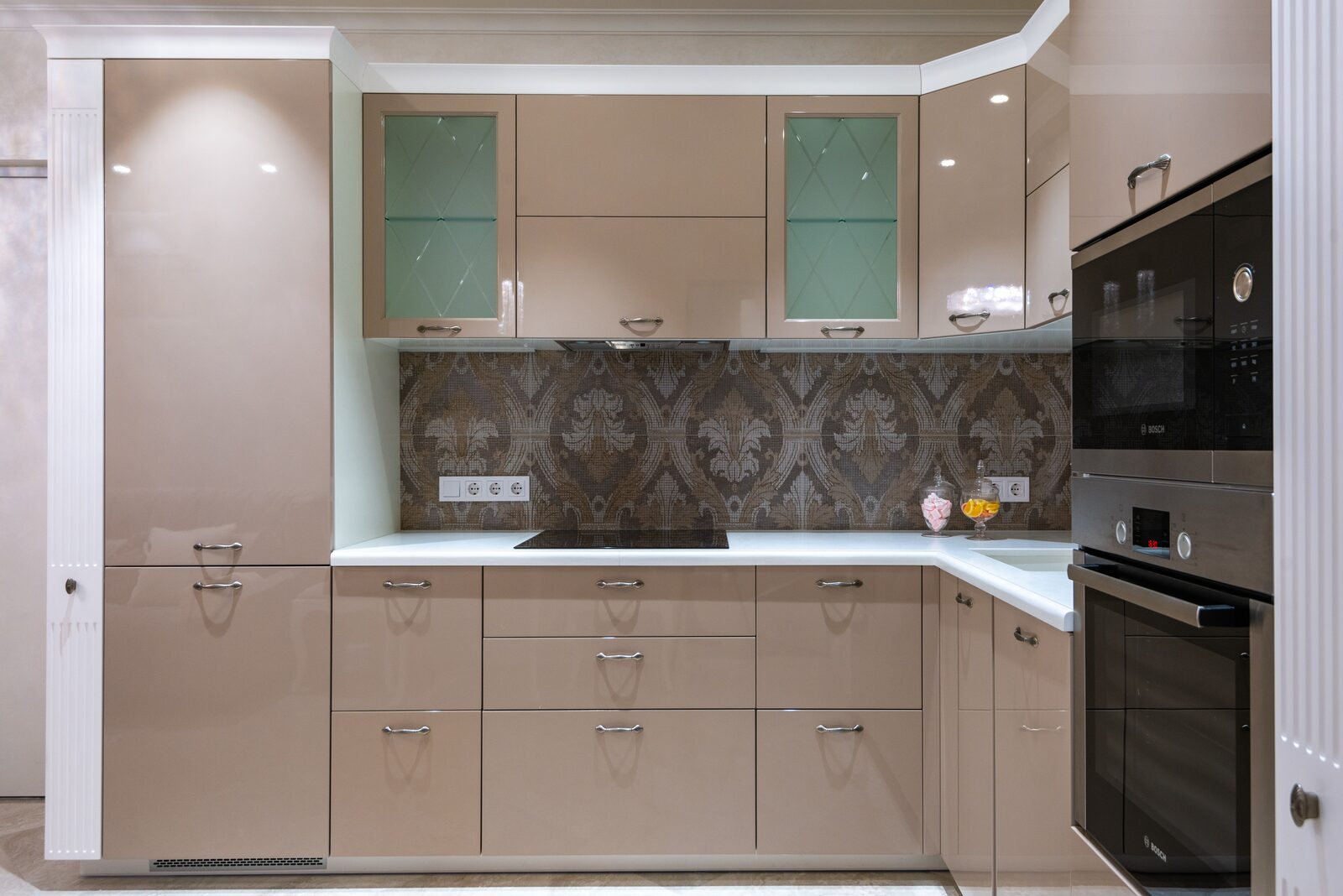 Beige gloss kitchen appliances Gurgaon
