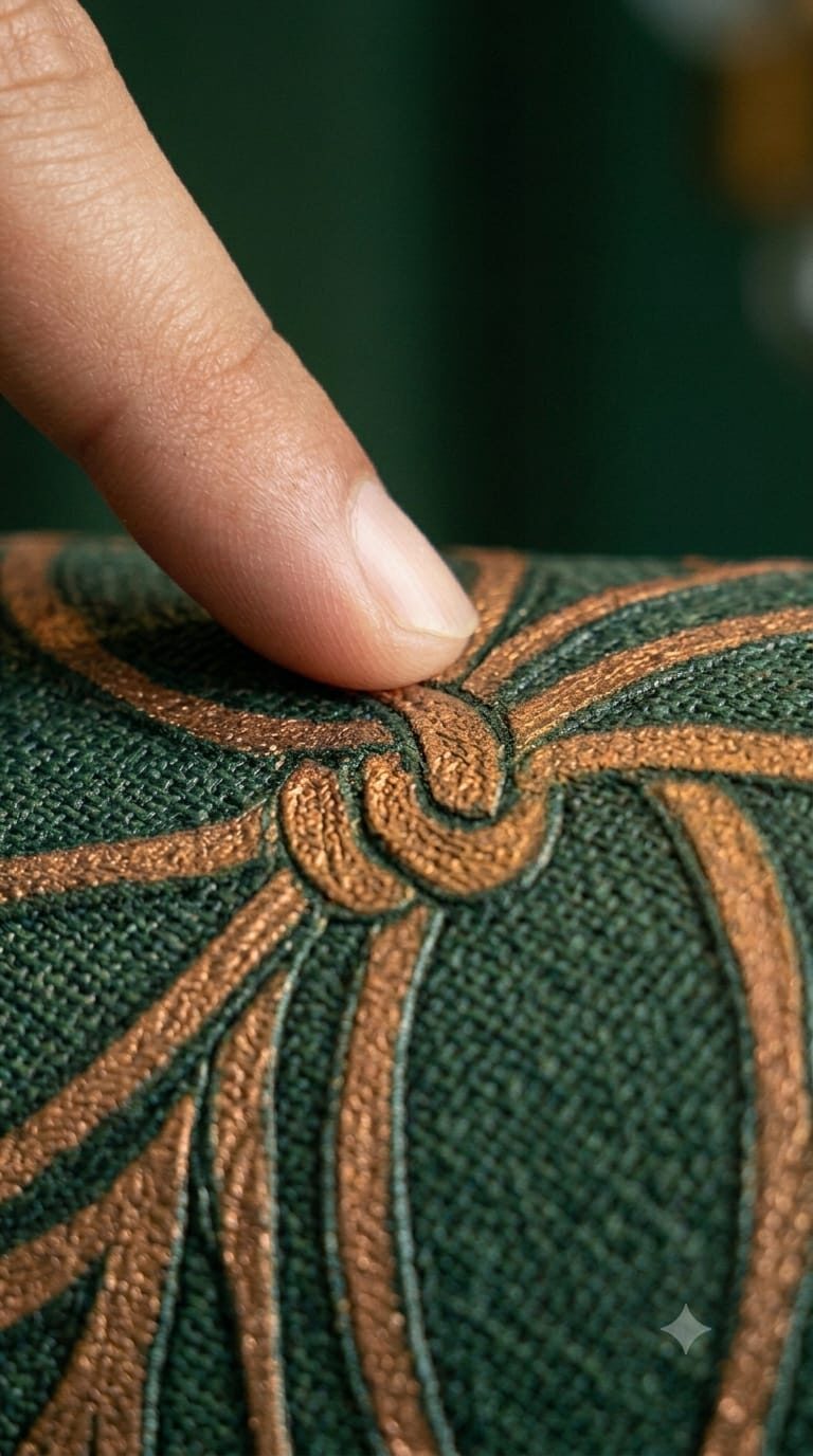 Green embossed texture wallpaper Gurgaon